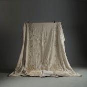 ANOUSKA HEMPEL QTY OF BEIGE THROWS WITH TASSELED EDGING (8).