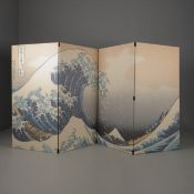 AFTER HOKUSAI. THE GREAT WAVE OFF KANAGAWA FLOOR SCREEN.