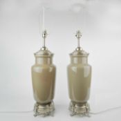 BELLA FIGURA TABLE LAMPS, A PAIR.