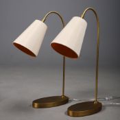 R V ASTLEY STILE DESK LAMPS, A PAIR. (2).