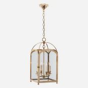 CHARLES EDWARDS CUSTOM HANGING HOOP LANTERNS, 2 PAIRS. (4).