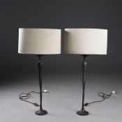 PORTA ROMANA MAN 1 TABLE LAMPS, A PAIR.