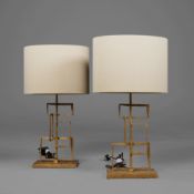 PORTA ROMANA SALPERTON SMALL TABLE LAMPS, A PAIR