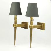 EICHHOLTZ WATERLOO SINGLE WALL LAMPS, A PAIR.