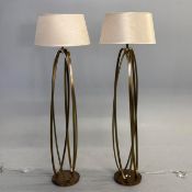 R V ASTLEY BRISA FLOOR LAMPS, A PAIR.