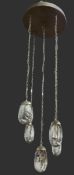 ATTRIBUTED TO OCHRE CELESTIAL PEBBLE CHANDELIER