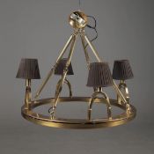ATTRIBUTED TO EICHHOLTZ JIGGER CHANDELIER.