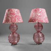 ATTRIBUTED TO WILLIAM YEOWARD ALFIE TABLE LAMPS, A PAIR