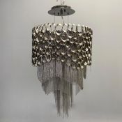 LIBRA VENUS NICKEL CIRCULAR CHANDELIER.