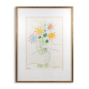 PABLO PICASSO. LE BOUQUET DE FLEURS. (d)