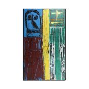 CHRISTOPHER BLEDOWSKI (BRITISH, 1957 - 1998). ABSTRACT IN HOMMAGE TO BASQUIAT.