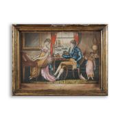 19TH CENTURY MEZZOTINT. CONNUBIAL HAPPINESS.