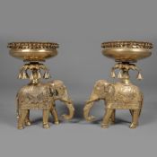 INDIAN ELEPHANT VASES, A PAIR.