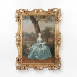ARTHUR DEVIS (PRESTON 1712-1787 BRIGHTON). PORTRAIT OF THE HON PENELOPE BRAYE.