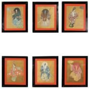 RYOSHU YAMAGUCHI (JAPANESE 1886-1966) PAINTED WOODBLOCKS ON PAPER (6).
