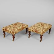 PAIR OF FOOTSTOOLS (2).