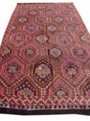 ANTIQUE TURKISH SOUMAK CARPET.