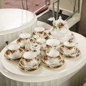 A ROYAL ALBERT 'OLD COUNTRY ROSES' TEA SET.