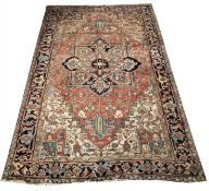 ANTIQUE HERIZ CARPET.