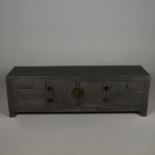 LOW SIDEBOARD, GREY PAINTED.