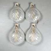 MURANO GLASS WALL LIGHTS, A SET OF 4.