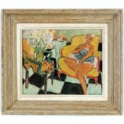 AFTER HENRI MATISSE. WOMAN ON YELLOW CHAIR.