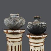 GERALDINE PHILLIPS (1953-2025). TWO STUDIO POTTERY VASES (2).