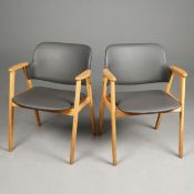 PAIR OF 1960s HUNGARIAN CLAUS ARMCHAIRS BY ÁGNES KÍGYÓSSY.