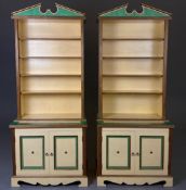 ITALIAN NEO CLASSICAL DESIGN OPEN BOOKCASES (2).