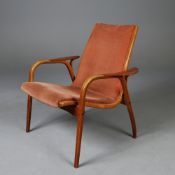 1970s SWEDESE LAMINO EASY CHAIR BY YNGVE EKSTRÖM.