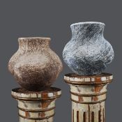 GERALDINE PHILLIPS (1953-2025). TWO STUDIO POTTERY VASES (2).