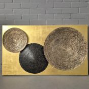 CLAIRE MALET (CONTEMPORARY). SCULPTED METAL WALL ART.