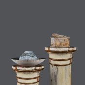 GERALDINE PHILLIPS (1953-2025). TWO STUDIO POTTERY LIDDED VESSELS AND A BOWL (3).