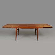 1960s MOGENS KOLD TEAK EXTENDING DINING TABLE.