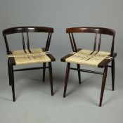 ATTRIBUTED TO GEORGE NAKASHIMA AHMEDABAD CHAIRS, A PAIR.