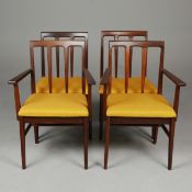 SET OF FOUR 1960s AFROMOSIA DINING CHAIRS BY JOHN HERBERT FOR YOUNGER.