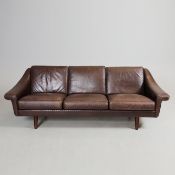 1970s MATADOR LEATHER SOFA BY AAGE CHRISTIANSEN FOR ERHARDSEN & ANDERSEN.