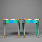 PAIR OF CARLO RAMPAZZI BEDSIDE TABLES FOR COLOMBOSTILE.