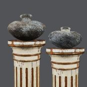 GERALDINE PHILLIPS (1953-2025). TWO STUDIO POTTERY VASES (2).