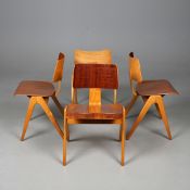 SET OF FOUR 1950s ROBIN DAY DAYSTAK RD1 CHAIRS.
