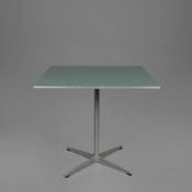SQUARE TABLE BY ARNE JACOBSEN AND PIET HEIN FOR FRITZ HANSEN.