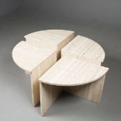 1970s ITALIAN TRAVERTINE SECTIONAL COFFEE TABLE