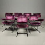 SET OF EIGHT DINING CHAIRS ATTRIBUTED TO MERROW ASSOCIATES BY RICHARD YOUNG (8).