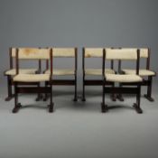 SET OF SIX 1970s DANISH GANGSO MOBLER DINING CHAIRS.