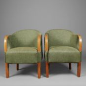 PAIR OF 1940s DANISH LOUNGE CHAIRS ATTRIBUTED TO KAY FISKER.