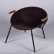 1950s DANISH BALLOON LOUNGE CHAIR BY HANS OLSEN FOR LEA DESIGN.