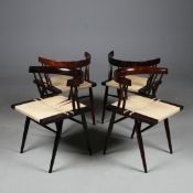 ATTRIBUTED TO GEORGE NAKASHIMA AHMEDABAD CHAIRS, A SET OF 4.