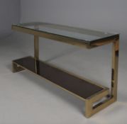 ATTRIBUTED TO BELGO CHROM G CONSOLE TABLE.