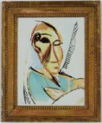 PABLO PICASSO. STUDY FOR DEMOISELLES D’AVIGNON POCHOIR & LITHOGRAPH. (d)