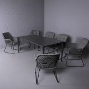 BRAMBLECREST OREGON 6 SEAT RECTANGLE DINING SET. (7).